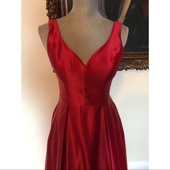 Windsor Dresses | Windsor Red Satin Dress | Poshmark